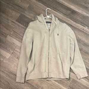 Ralph Lauren Heather Gray Zip-Up Hoodie